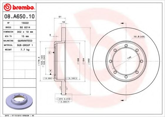 BRECO BS 6014 Тормозной диск для NISSAN (Ниссан) BRECO BS 6014 Тормозной диск для NISSAN (Ниссан)