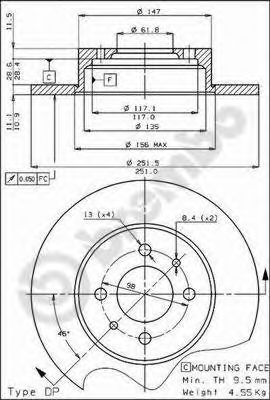 BRECO BS 7210 Тормозной диск для SEAT (Сеат) BRECO BS 7210 Тормозной диск для SEAT (Сеат)