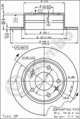 BRECO BS 7221 Тормозной диск для BMW 7 (Бмв 7) BRECO BS 7221 Тормозной диск для BMW 7 (Бмв 7)
