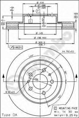 BRECO BS 7971 Тормозной диск 