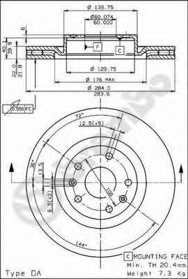 BRECO BS 7973 Тормозной диск 