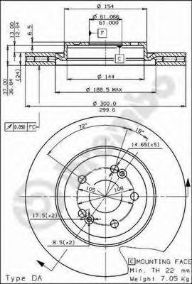 BRECO BS 8018 Тормозной диск 