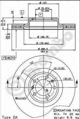 BRECO BS 8023 Тормозной диск 