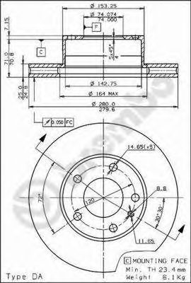 BRECO BS 8068 Тормозной диск для BMW 7 (Бмв 7) BRECO BS 8068 Тормозной диск для BMW 7 (Бмв 7)