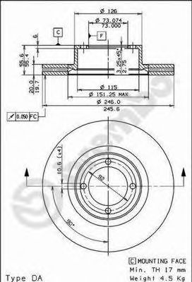BRECO BS 8072 Тормозной диск 