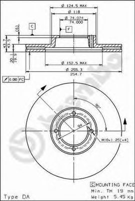 BRECO BS 8089 Тормозной диск 