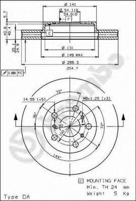BRECO BS 8100 Тормозной диск 