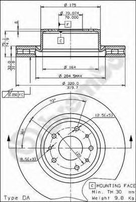BRECO BS 8108 Тормозной диск 