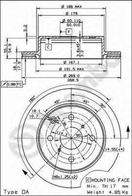 BRECO BS 8115 Тормозной диск 