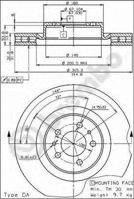 BRECO BS 8121 Тормозной диск 