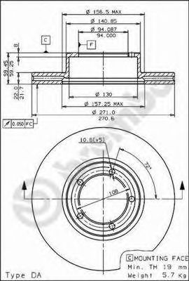 BRECO BS 8127 Тормозной диск 