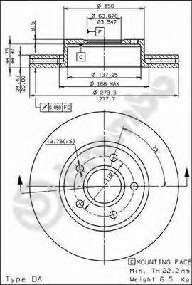 BRECO BS 8138 Тормозной диск 