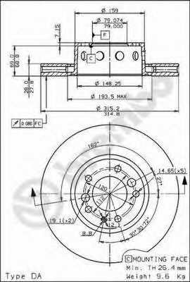 BRECO BS 8170 Тормозной диск 