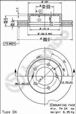 BRECO BS 8172 Тормозной диск 
