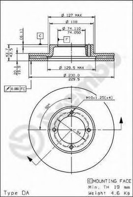 BRECO BS 8194 Тормозной диск 
