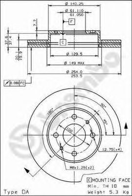 BRECO BS 8197 Тормозной диск 