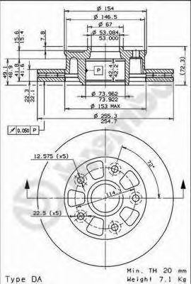 BRECO BS 8225 Тормозной диск 