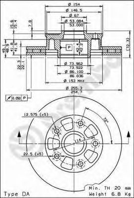 BRECO BS 8226 Тормозной диск 