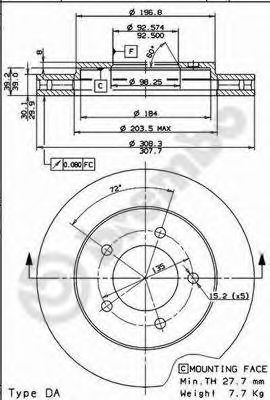 BRECO BS 8331 Тормозной диск 