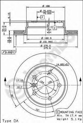 BRECO BS 8337 Тормозной диск 
