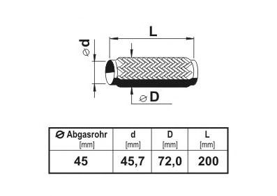 ERNST 460019 Гофрированная труба, выхлопная система; Гофрированная труба, выхлопная система для среднего глушителя выхлопных газов для FORD MONDEO II (Форд Мондео 2) ERNST 460019 Гофрированная труба, выхлопная система; Гофрированная труба, выхлопная система для среднего глушителя выхлопных газов для FORD MONDEO II (Форд Мондео 2)