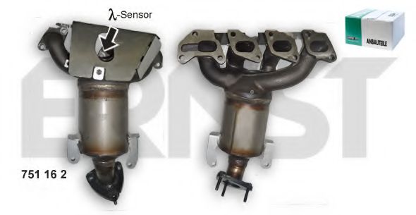 ERNST 751162 Катализатор; Катализатор коллектора Z 14 XEP для OPEL ASTRA H (Опель Астра н) ERNST 751162 Катализатор; Катализатор коллектора Z 14 XEP для OPEL ASTRA H (Опель Астра н)