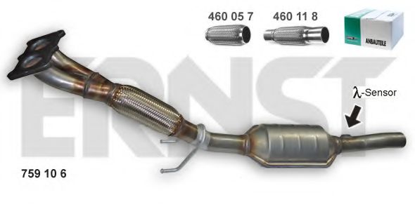 ERNST 759106 Катализатор для VOLKSWAGEN JETTA I (Фольксваген Жэтта и) ERNST 759106 Катализатор для VOLKSWAGEN JETTA I (Фольксваген Жэтта и)
