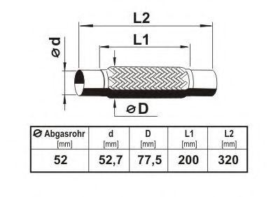 ERNST 460101 Гофрированная труба, выхлопная система; Гофрированная труба, выхлопная система для NISSAN JUKE (Ниссан Джук) ERNST 460101 Гофрированная труба, выхлопная система; Гофрированная труба, выхлопная система для NISSAN JUKE (Ниссан Джук)