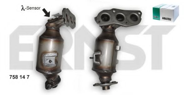 ERNST 758147 Катализатор; Катализатор коллектора для TOYOTA AYGO (Тойота/тоета Аъго) ERNST 758147 Катализатор; Катализатор коллектора для TOYOTA AYGO (Тойота/тоета Аъго)