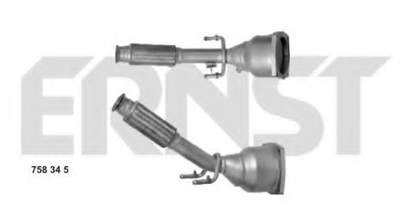ERNST 758345 Катализатор для PEUGEOT 407 (Пежо 407) ERNST 758345 Катализатор для PEUGEOT 407 (Пежо 407)