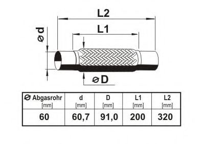 ERNST 460255 Гофрированная труба, выхлопная система; Гофрированная труба, выхлопная система для VOLKSWAGEN LT 28-46 II (Фольксваген Лт 28-46 2) ERNST 460255 Гофрированная труба, выхлопная система; Гофрированная труба, выхлопная система для VOLKSWAGEN LT 28-46 II (Фольксваген Лт 28-46 2)