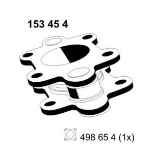 ERNST 153454 Гофрированная труба, выхлопная система 