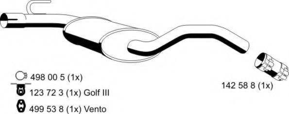 ERNST 142069 Средний глушитель выхлопных газов для VOLKSWAGEN VENTO (Фольксваген Венто) ERNST 142069 Средний глушитель выхлопных газов для VOLKSWAGEN VENTO (Фольксваген Венто)