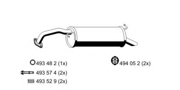 ERNST 686013 Глушитель выхлопных газов конечный для TOYOTA ECHO (Тойота/тоета Эчо) ERNST 686013 Глушитель выхлопных газов конечный для TOYOTA ECHO (Тойота/тоета Эчо)