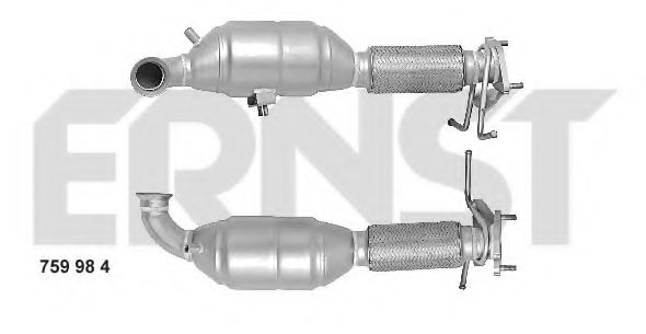 ERNST 759984 Катализатор для FORD KUGA I (Форд Куга 1) ERNST 759984 Катализатор для FORD KUGA I (Форд Куга 1)