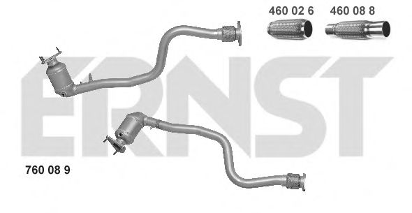 ERNST 760089 Катализатор для RENAULT LAGUNA II (Рено Лагуна 2) ERNST 760089 Катализатор для RENAULT LAGUNA II (Рено Лагуна 2)