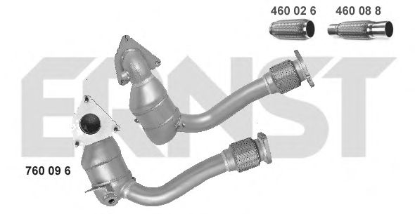 ERNST 760096 Катализатор для RENAULT LAGUNA II (Рено Лагуна 2) ERNST 760096 Катализатор для RENAULT LAGUNA II (Рено Лагуна 2)