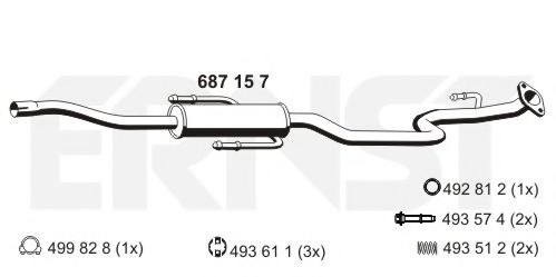 ERNST 687157 Средний глушитель выхлопных газов для TOYOTA YARIS (Тойота/тоета Ярис) ERNST 687157 Средний глушитель выхлопных газов для TOYOTA YARIS (Тойота/тоета Ярис)