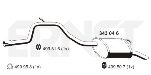 ERNST 343046 Глушитель выхлопных газов конечный для FORD MONDEO (Форд Мондэо) ERNST 343046 Глушитель выхлопных газов конечный для FORD MONDEO (Форд Мондэо)