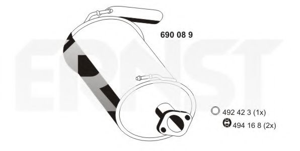 ERNST 690089 Глушитель выхлопных газов конечный для SUZUKI JIMNY (Сузуки Жимнъ) ERNST 690089 Глушитель выхлопных газов конечный для SUZUKI JIMNY (Сузуки Жимнъ)