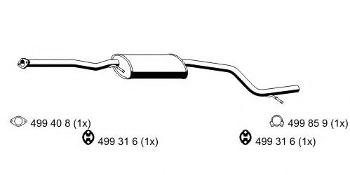 ERNST 343008 Предглушитель выхлопных газов для FORD MONDEO (Форд Мондэо) ERNST 343008 Предглушитель выхлопных газов для FORD MONDEO (Форд Мондэо)