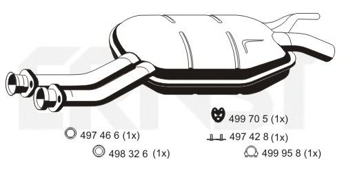 ERNST 353182 Средний глушитель выхлопных газов для MERCEDESBENZ (Мерседес бенц) ERNST 353182 Средний глушитель выхлопных газов для MERCEDESBENZ (Мерседес бенц)
