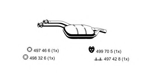 ERNST 374286 Средний глушитель выхлопных газов для MERCEDESBENZ (Мерседес бенц) ERNST 374286 Средний глушитель выхлопных газов для MERCEDESBENZ (Мерседес бенц)