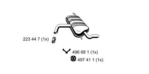 ERNST 642040 Глушитель выхлопных газов конечный для SEAT ALTEA (Сеат Алтэа) ERNST 642040 Глушитель выхлопных газов конечный для SEAT ALTEA (Сеат Алтэа)