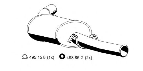 ERNST 515054 Глушитель выхлопных газов конечный для CITROëN (Cитроëн) ERNST 515054 Глушитель выхлопных газов конечный для CITROëN (Cитроëн)