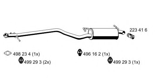 ERNST 331227 Средний глушитель выхлопных газов для FORD TRANSIT CONNECT (Форд Трансит cоннэcт) ERNST 331227 Средний глушитель выхлопных газов для FORD TRANSIT CONNECT (Форд Трансит cоннэcт)