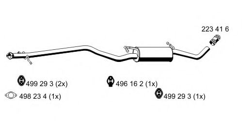 ERNST 331234 Средний глушитель выхлопных газов для FORD TRANSIT CONNECT (Форд Трансит cоннэcт) ERNST 331234 Средний глушитель выхлопных газов для FORD TRANSIT CONNECT (Форд Трансит cоннэcт)