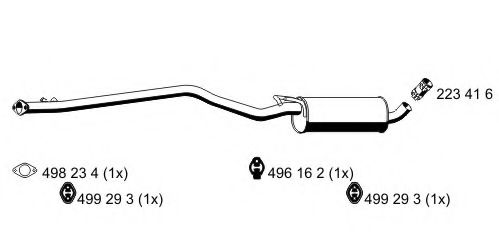 ERNST 331241 Средний глушитель выхлопных газов для FORD TRANSIT CONNECT (Форд Трансит cоннэcт) ERNST 331241 Средний глушитель выхлопных газов для FORD TRANSIT CONNECT (Форд Трансит cоннэcт)