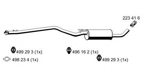 ERNST 331258 Средний глушитель выхлопных газов для FORD TRANSIT CONNECT (Форд Трансит cоннэcт) ERNST 331258 Средний глушитель выхлопных газов для FORD TRANSIT CONNECT (Форд Трансит cоннэcт)