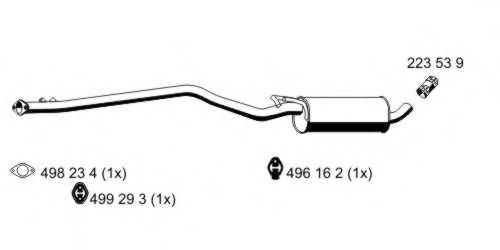 ERNST 331272 Средний глушитель выхлопных газов для FORD TRANSIT CONNECT (Форд Трансит cоннэcт) ERNST 331272 Средний глушитель выхлопных газов для FORD TRANSIT CONNECT (Форд Трансит cоннэcт)